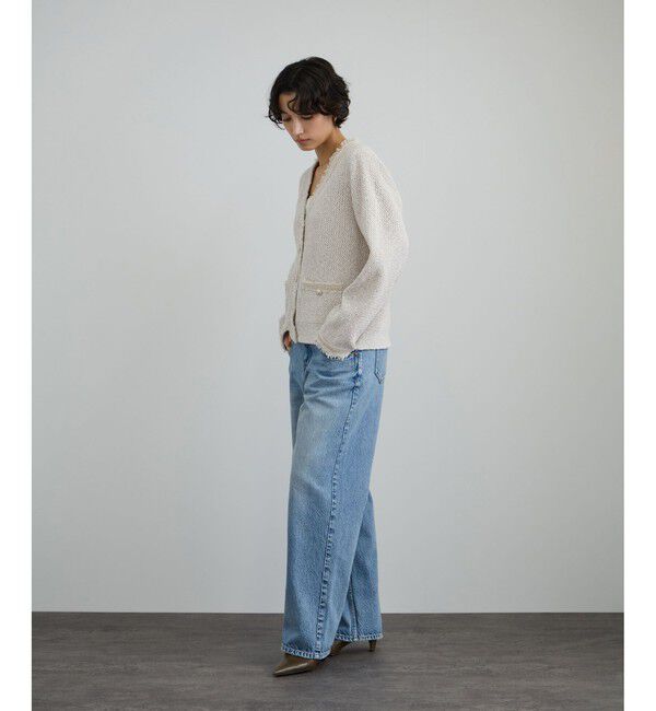 SALON adam et rope'「ツイーディーニットカーディガン」|カーディガン|