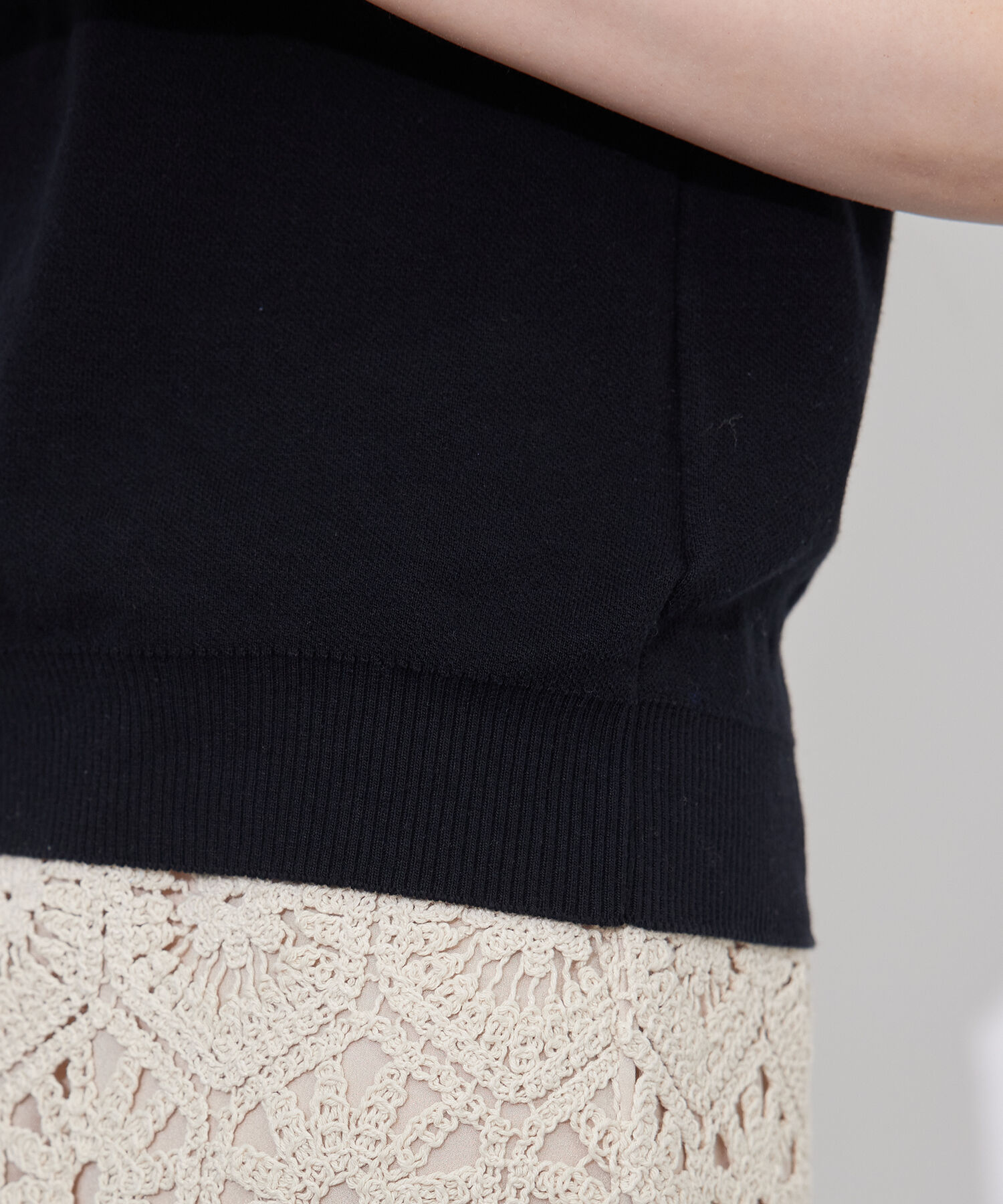 ROPE「【ITALY】リブクルーネックノースリーブニット」|Tシャツ・カットソー|