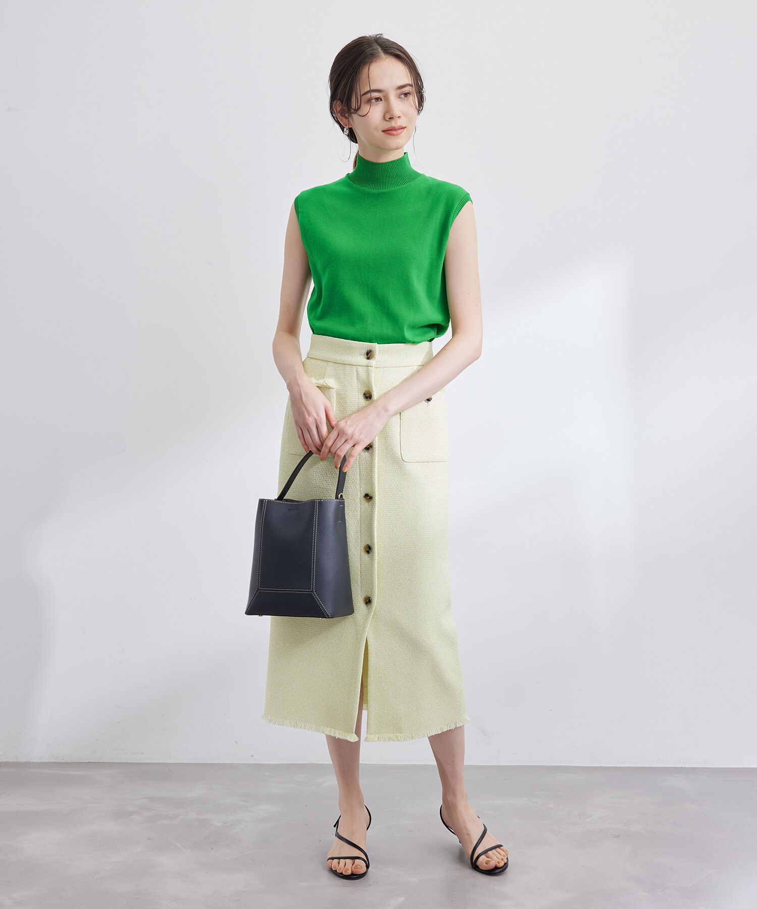 ROPE「【ITALY】ハイネックノースリーブニット」|Tシャツ・カットソー|