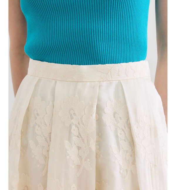 ROPE「フラワーエンブロイダリースカート/セットアップ対応」|スカート|