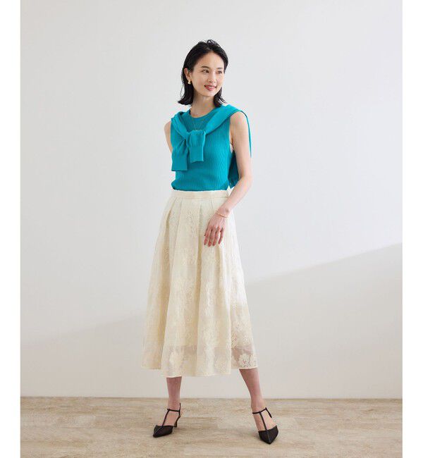 ROPE「フラワーエンブロイダリースカート/セットアップ対応」|スカート|