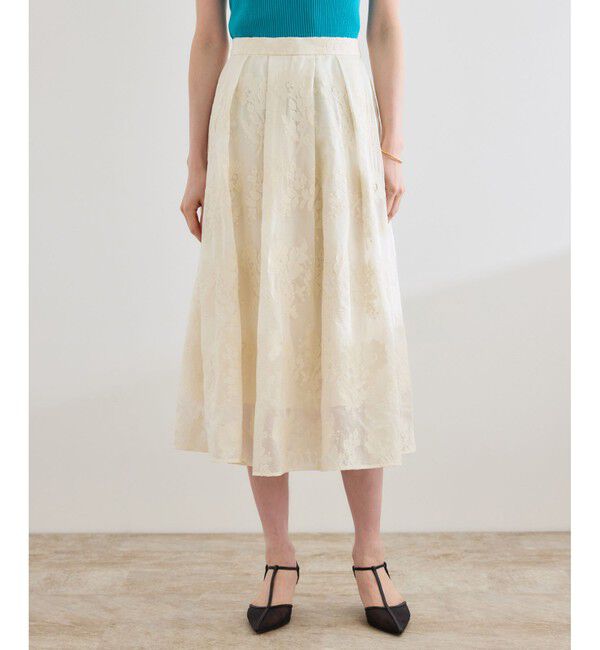 ROPE「フラワーエンブロイダリースカート/セットアップ対応」|スカート|