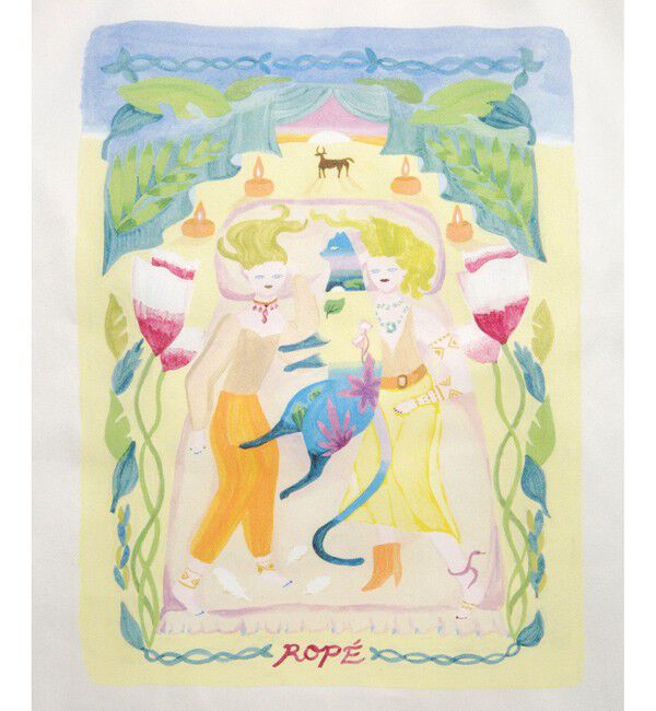 ROPE「【Kei Nagayama for ROPE'】イラスト入りトートバッグ【A4対応】」|トートバッグ|