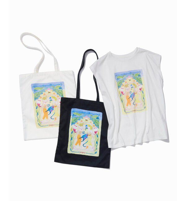 ROPE「【Kei Nagayama for ROPE'】イラスト入りトートバッグ【A4対応】」|トートバッグ|