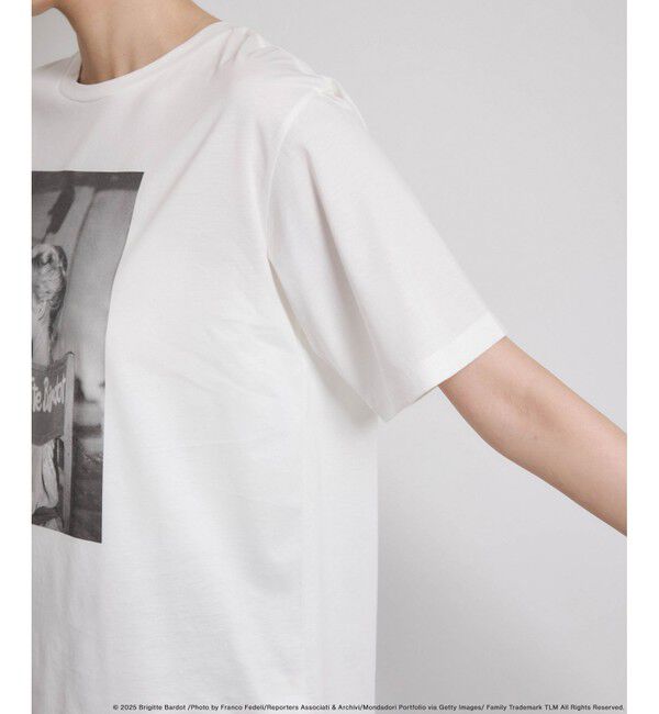 ROPE「【Brigitte Bardot&times;ROPE'・コラボ】プリント半袖T-shirt【洗える・洗濯耐久性・接触冷感】」|Tシャツ・カットソー|