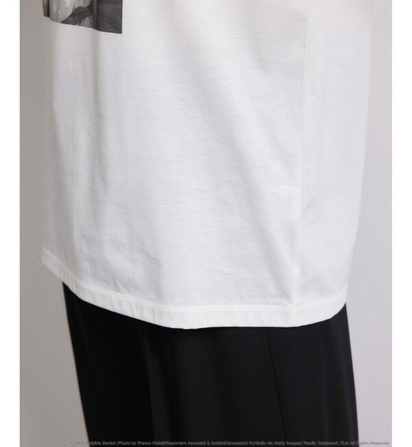 ROPE「【Brigitte Bardot&times;ROPE'・コラボ】プリント半袖T-shirt【洗える・洗濯耐久性・接触冷感】」|Tシャツ・カットソー|