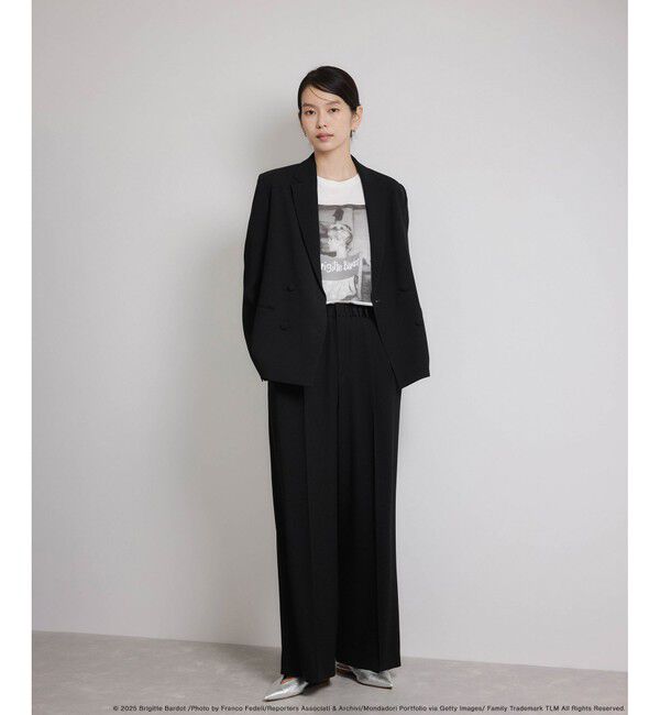 ROPE「【Brigitte Bardot&times;ROPE'・コラボ】プリント半袖T-shirt【洗える・洗濯耐久性・接触冷感】」|Tシャツ・カットソー|