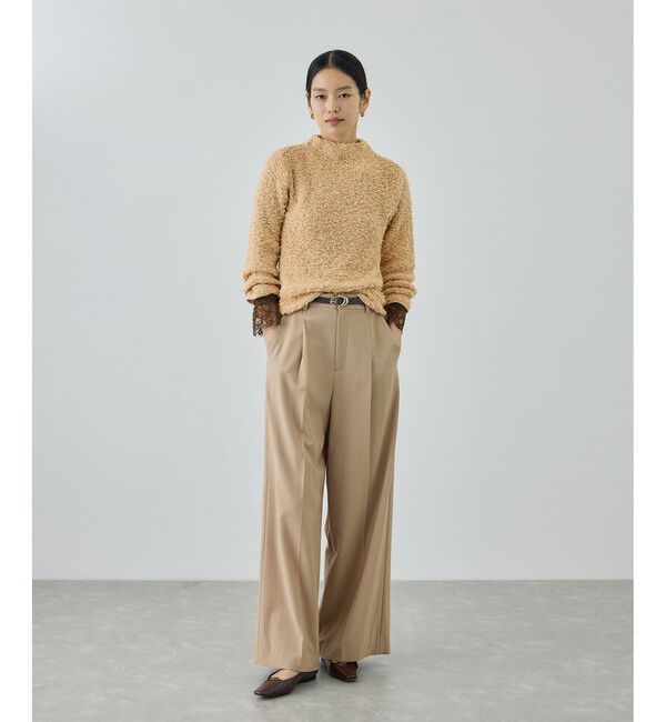 ROPE「【COOHEM(コーヘン)】COTTON FANCY YARN HIGH NECK KNIT」|ニット・セーター|