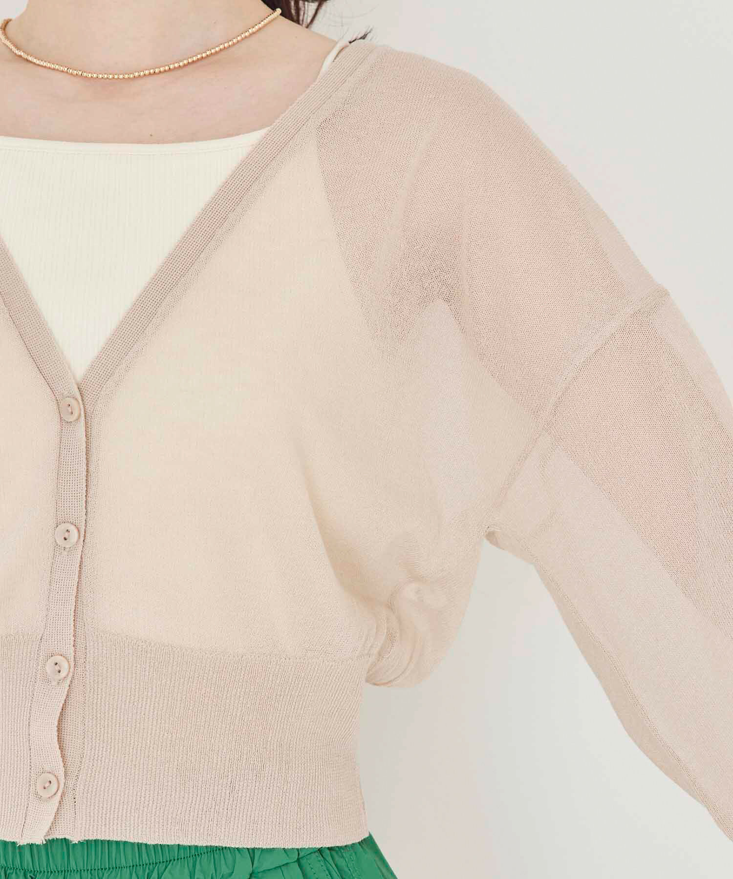 vis-a-vis「【WEB限定】シアーショート丈カーディガン」|カーディガン|