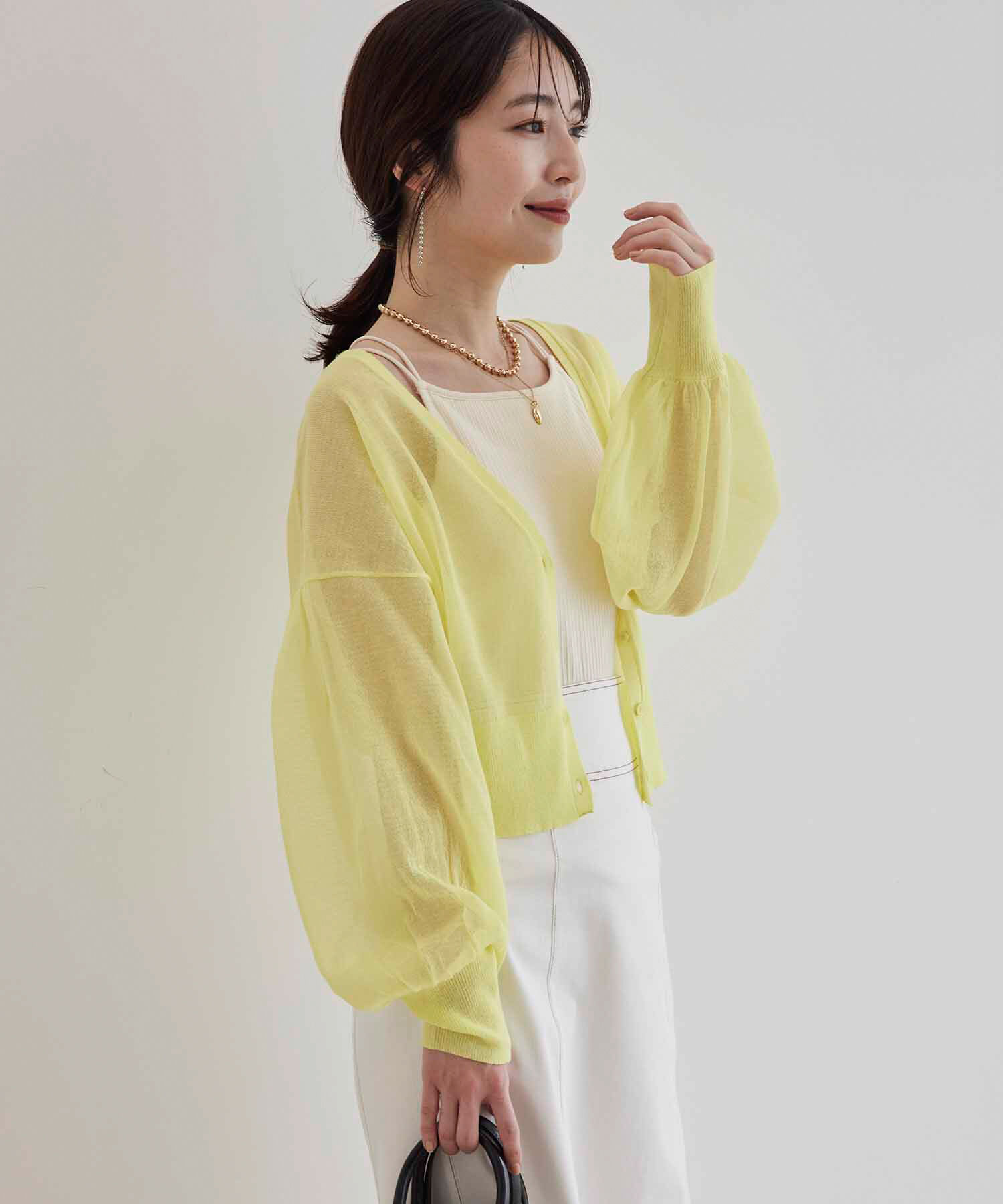 vis-a-vis「【WEB限定】シアーショート丈カーディガン」|カーディガン|