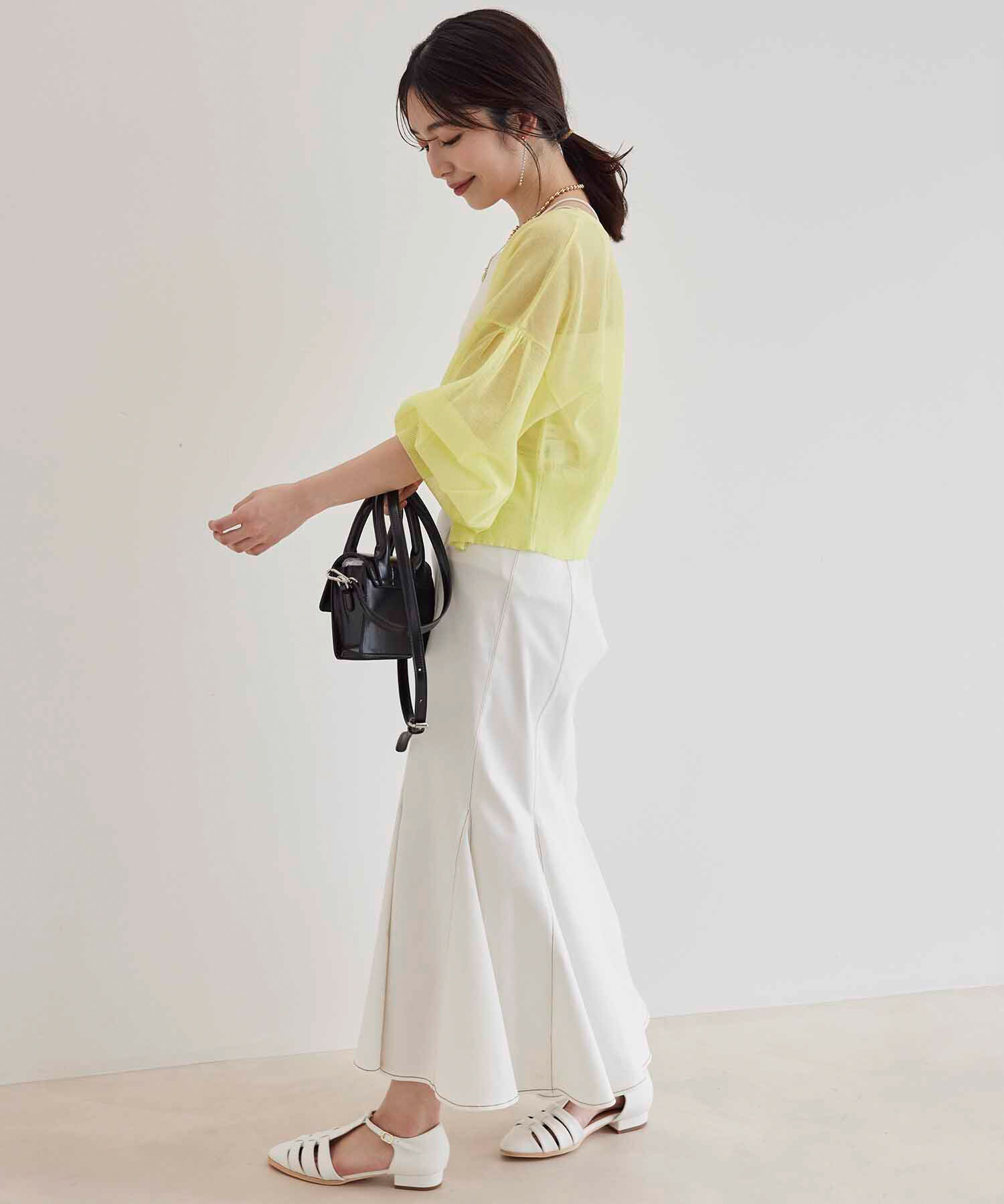 vis-a-vis「【WEB限定】シアーショート丈カーディガン」|カーディガン|