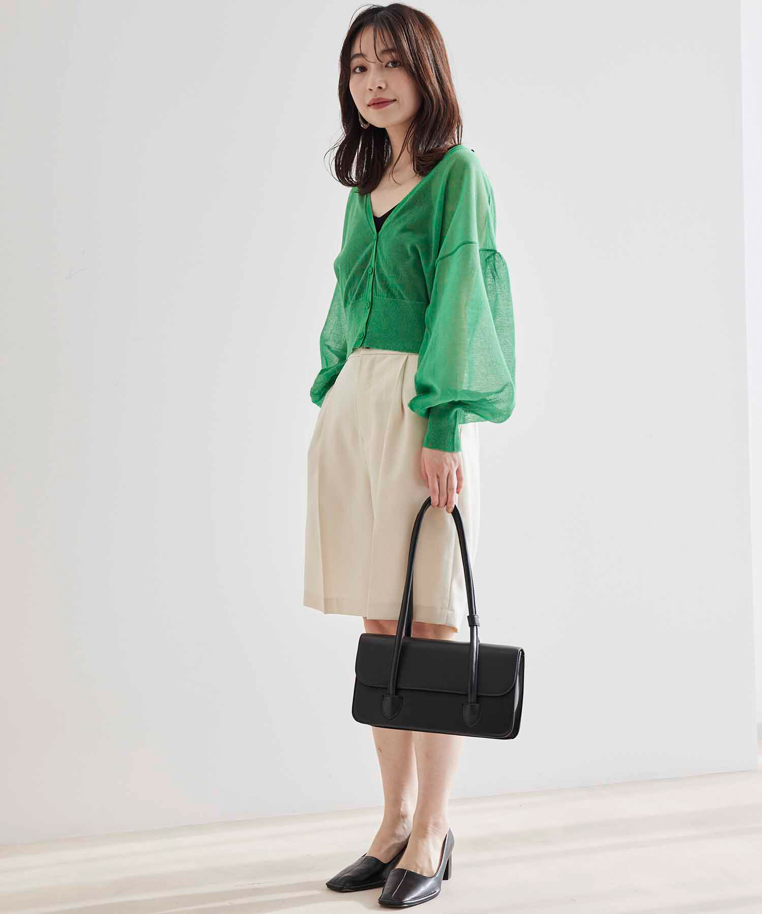 vis-a-vis「【WEB限定】シアーショート丈カーディガン」|カーディガン|