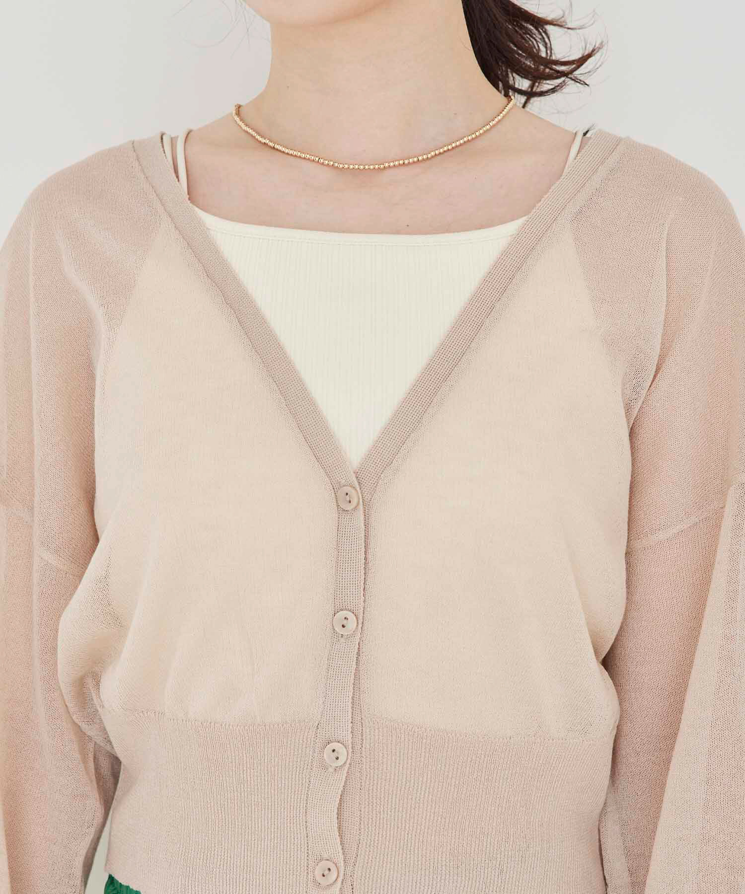 vis-a-vis「【WEB限定】シアーショート丈カーディガン」|カーディガン|