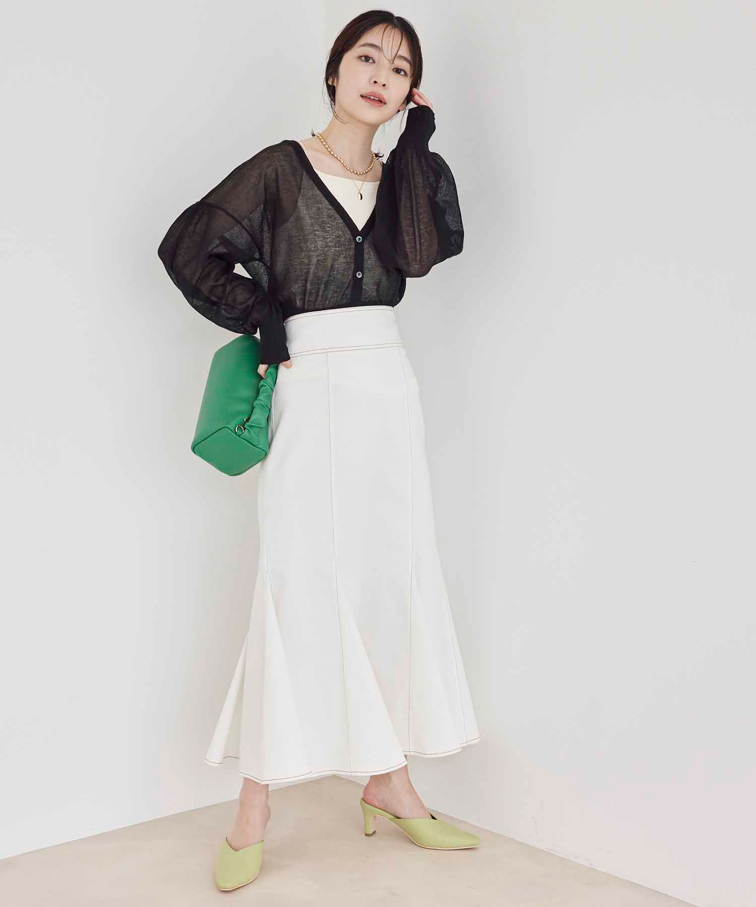 vis-a-vis「【WEB限定】シアーショート丈カーディガン」|カーディガン|