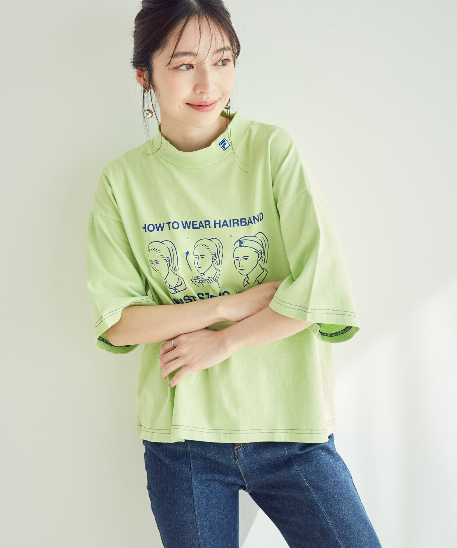 VIS「【FILA 別注】モックネックTシャツ」|Tシャツ・カットソー|