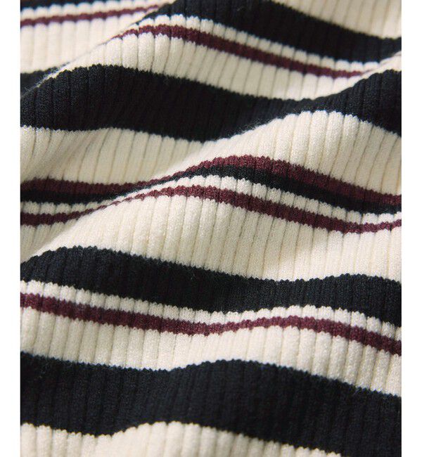 VIS「スリーブ釦アクセントリブニット/WEB限定FSサイズ・静電気防止」|ニット・セーター|