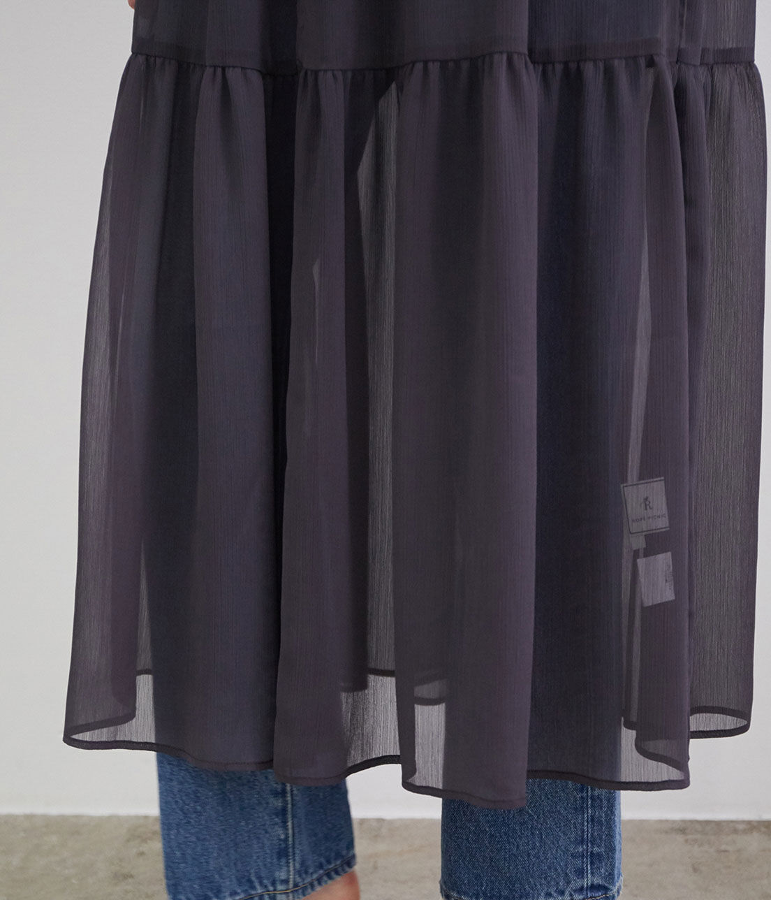 Rope&rsquo;Picnic「線画タッチ花柄プリントワンピース」|ワンピース|