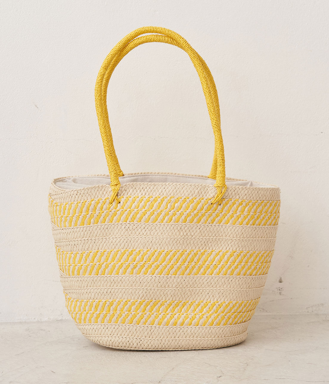 ROPE PICNIC PASSAGE「ツートンブレード巾着付バスケット」|トートバッグ|