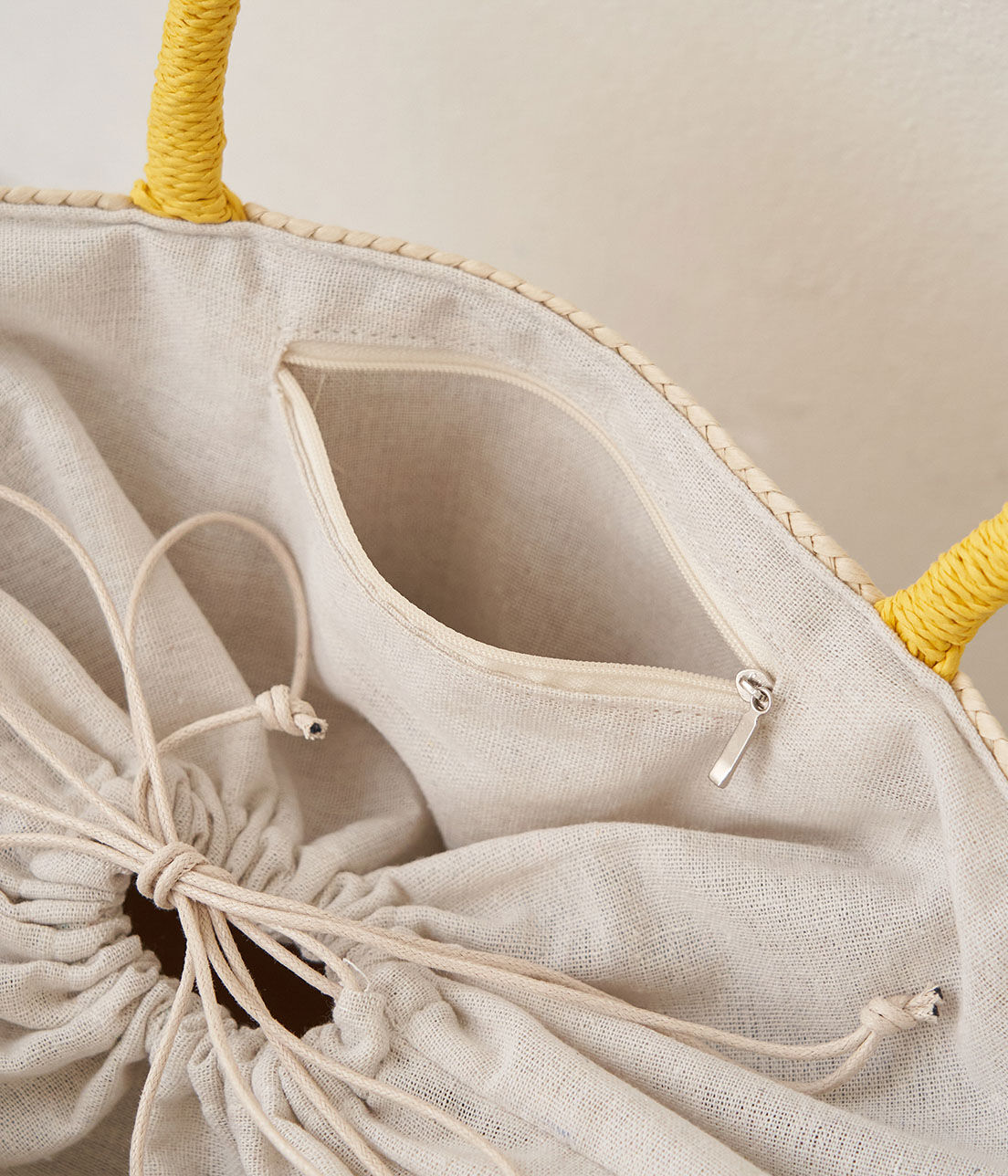 ROPE PICNIC PASSAGE「ツートンブレード巾着付バスケット」|トートバッグ|