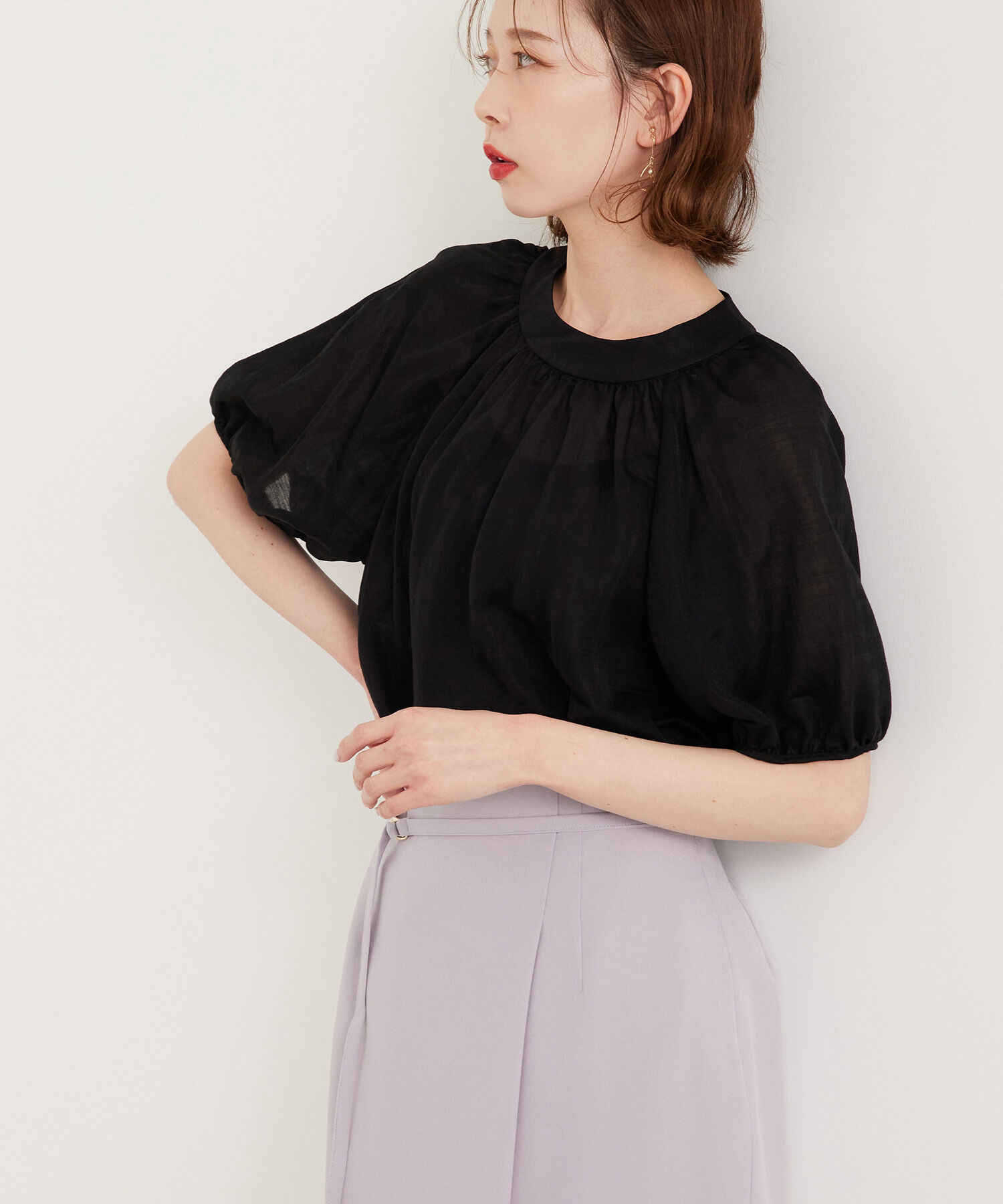 Rope&rsquo;Picnic「【emur】シアープチハイトップス」|シャツ・ブラウス|