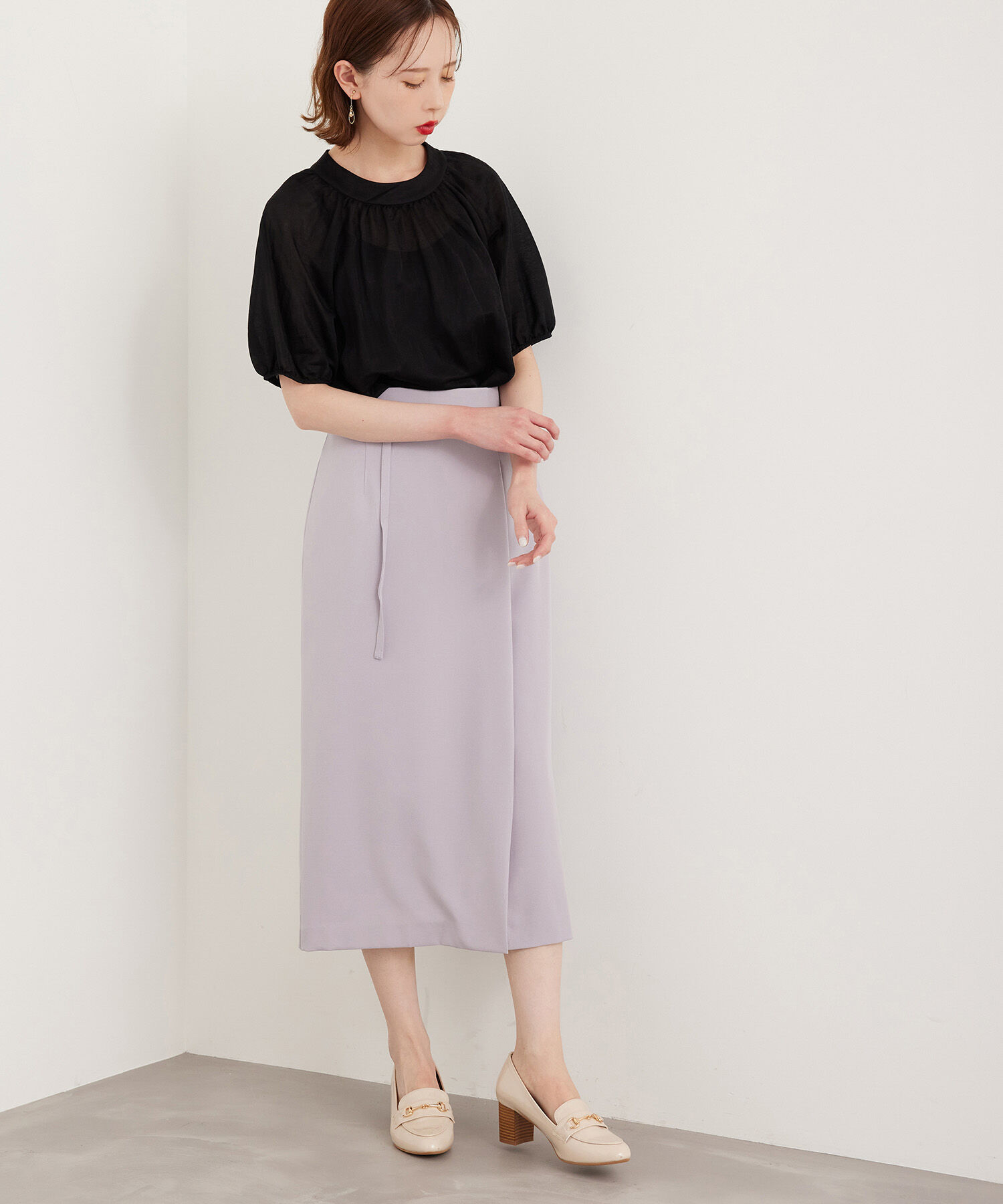 Rope&rsquo;Picnic「【emur】シアープチハイトップス」|シャツ・ブラウス|