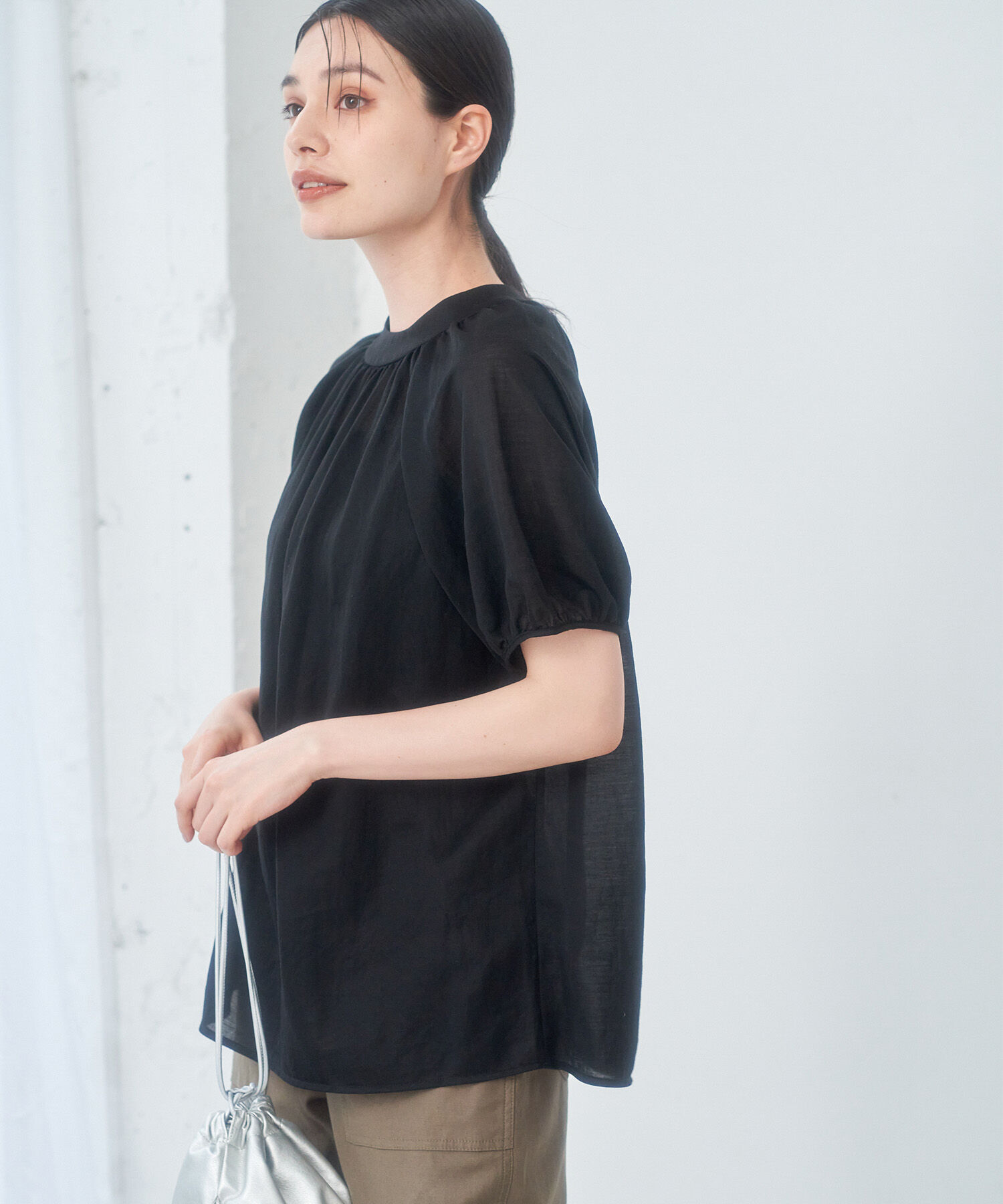 Rope&rsquo;Picnic「【emur】シアープチハイトップス」|シャツ・ブラウス|