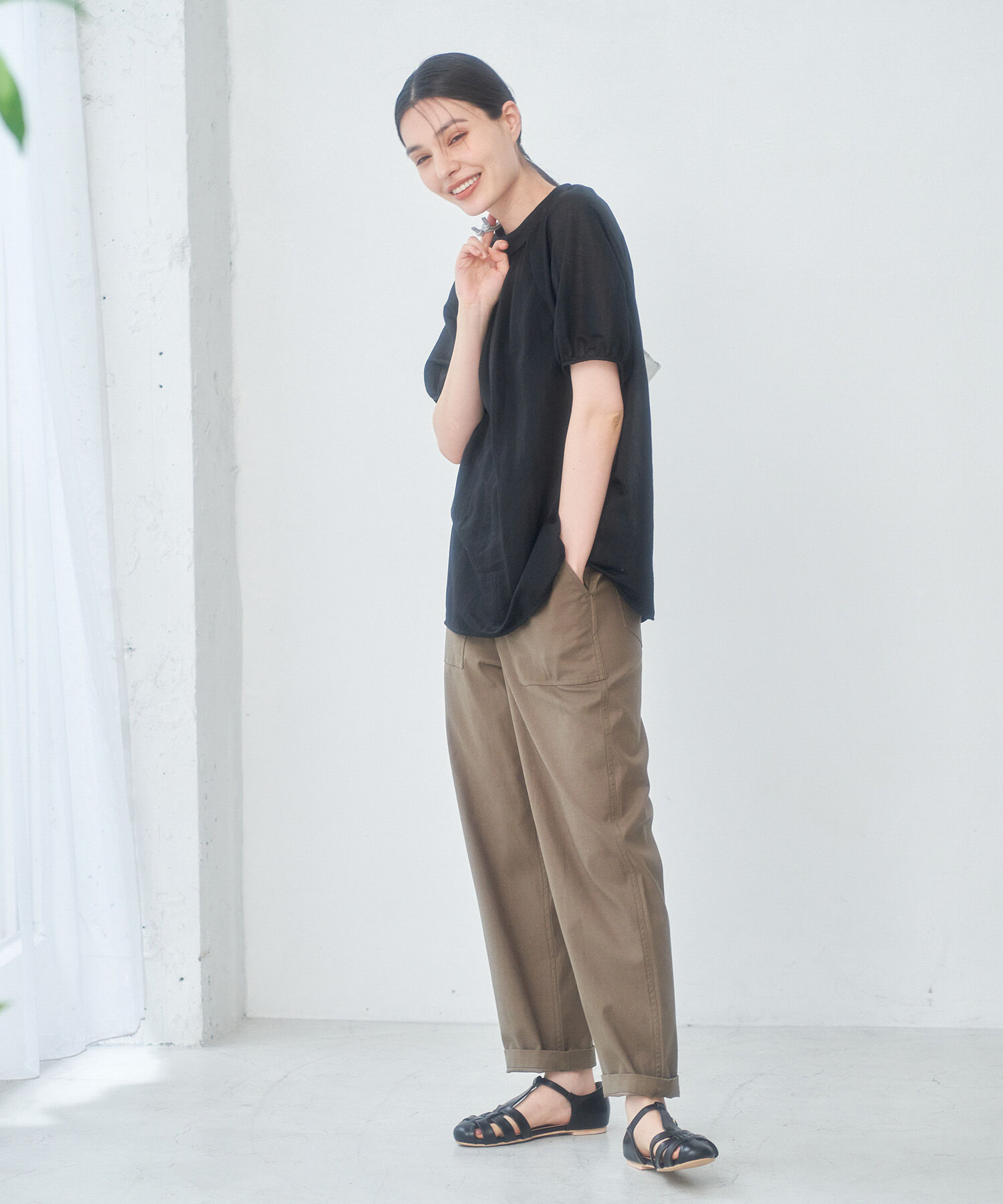 Rope&rsquo;Picnic「【emur】シアープチハイトップス」|シャツ・ブラウス|