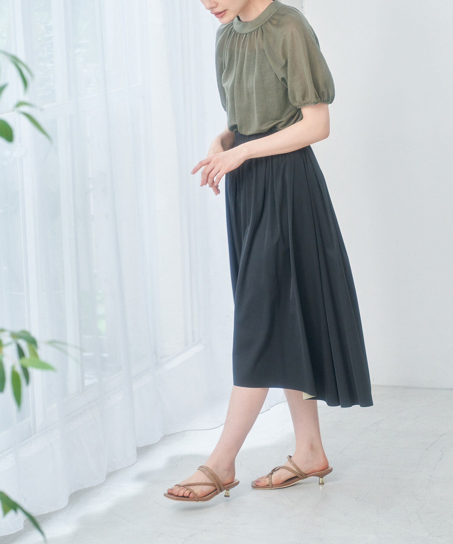 Rope&rsquo;Picnic「【emur】シアープチハイトップス」|シャツ・ブラウス|