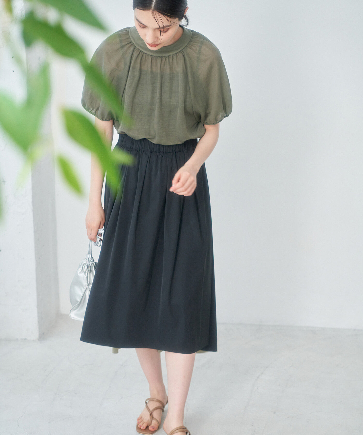 Rope&rsquo;Picnic「【emur】シアープチハイトップス」|シャツ・ブラウス|