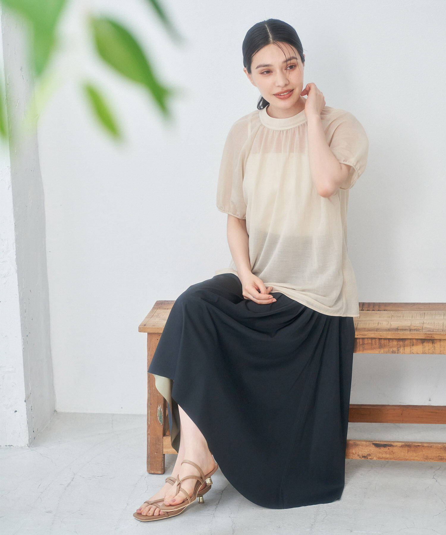 Rope&rsquo;Picnic「【emur】シアープチハイトップス」|シャツ・ブラウス|