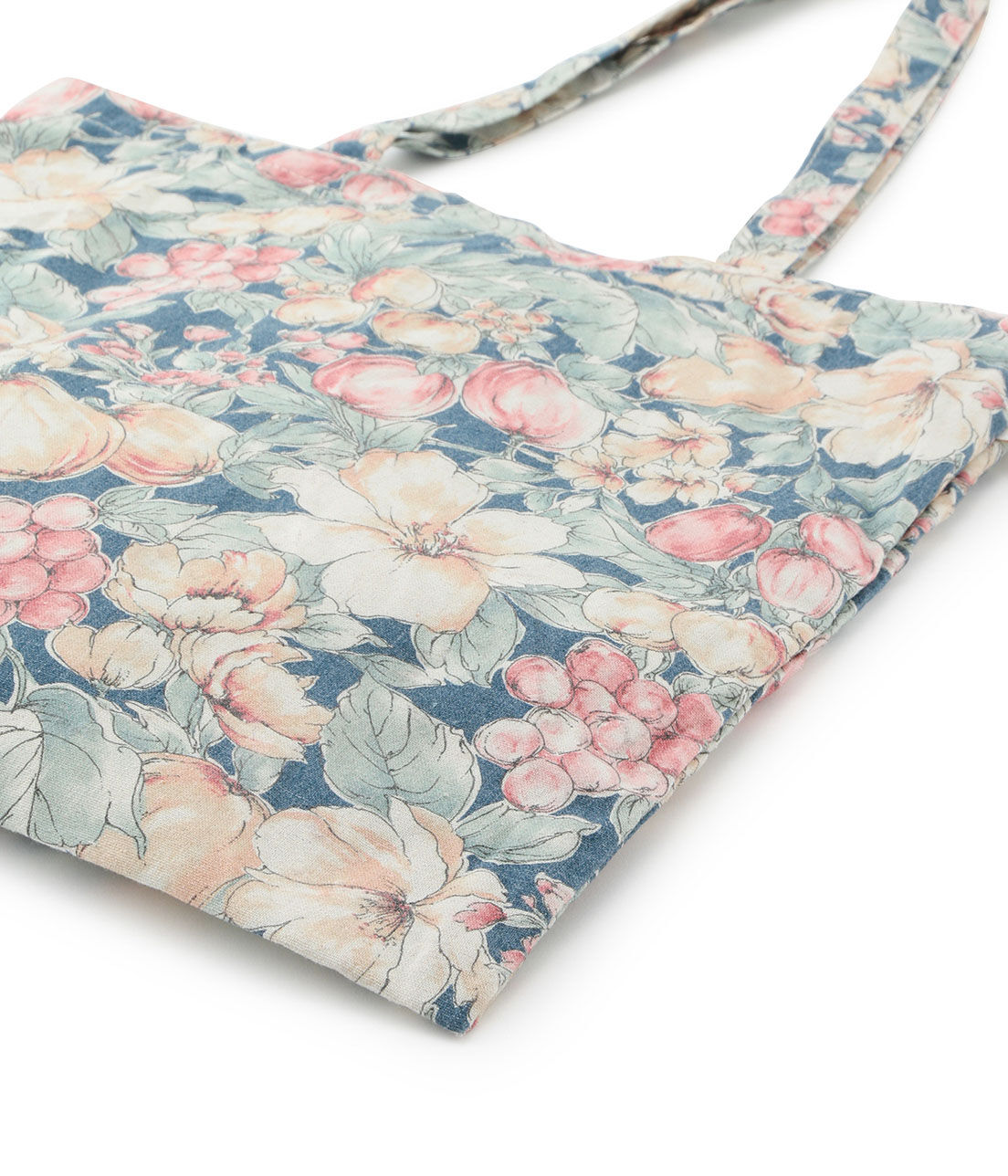 ROPE PICNIC PASSAGE「リネン混ヴィンテージライクフルーツプリントトートバッグ」|トートバッグ|