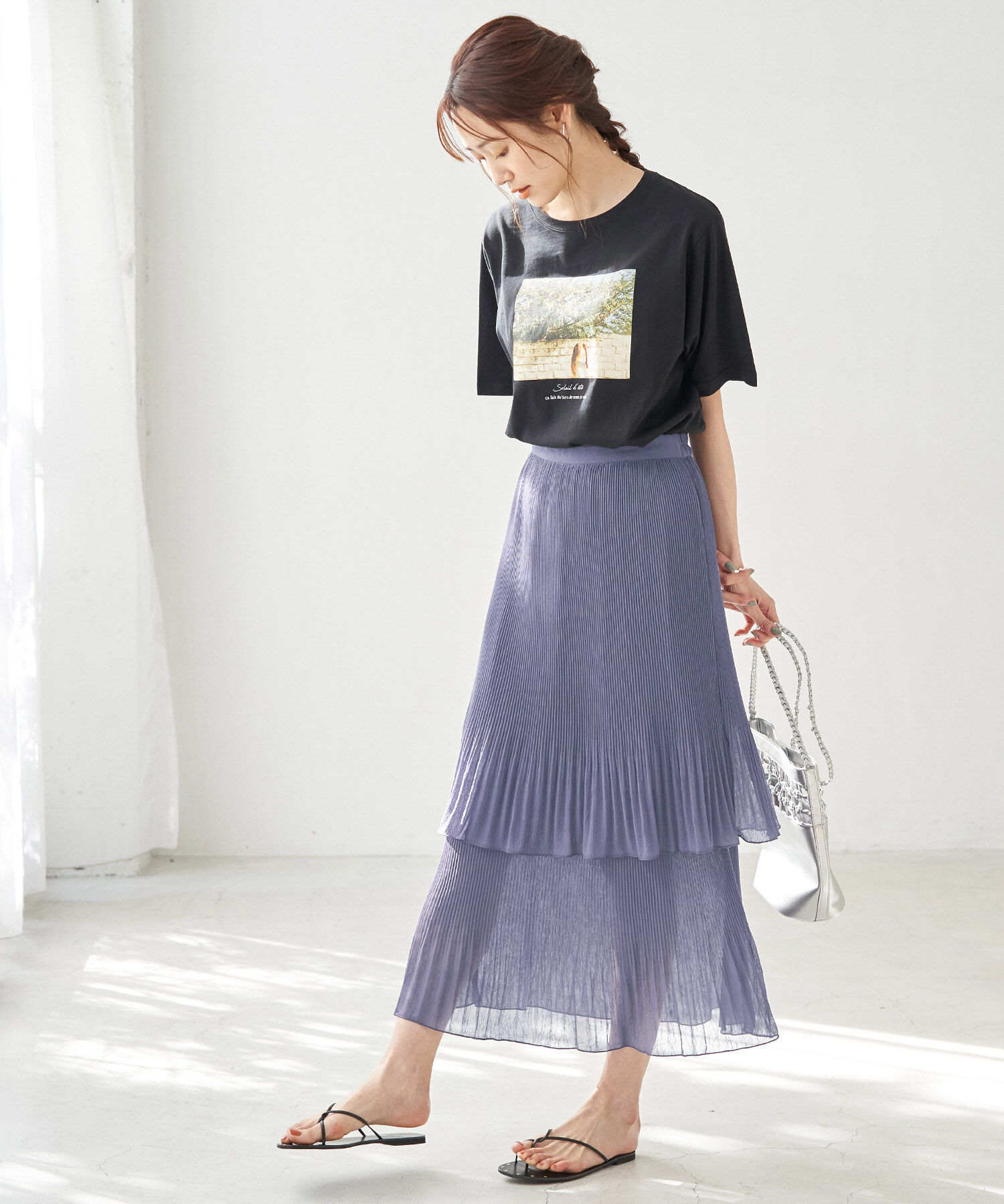 Rope&rsquo;Picnic「ティアードフレアスカート」|スカート|