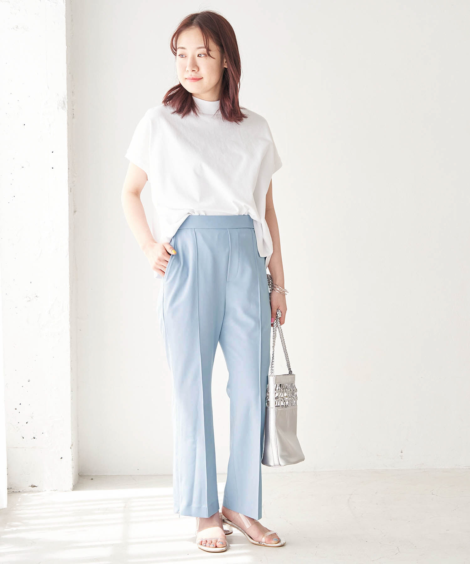 Rope&rsquo;Picnic「【ラク美】【WEB限定・低身長向け】サイドジップピンタックパンツ」|その他|