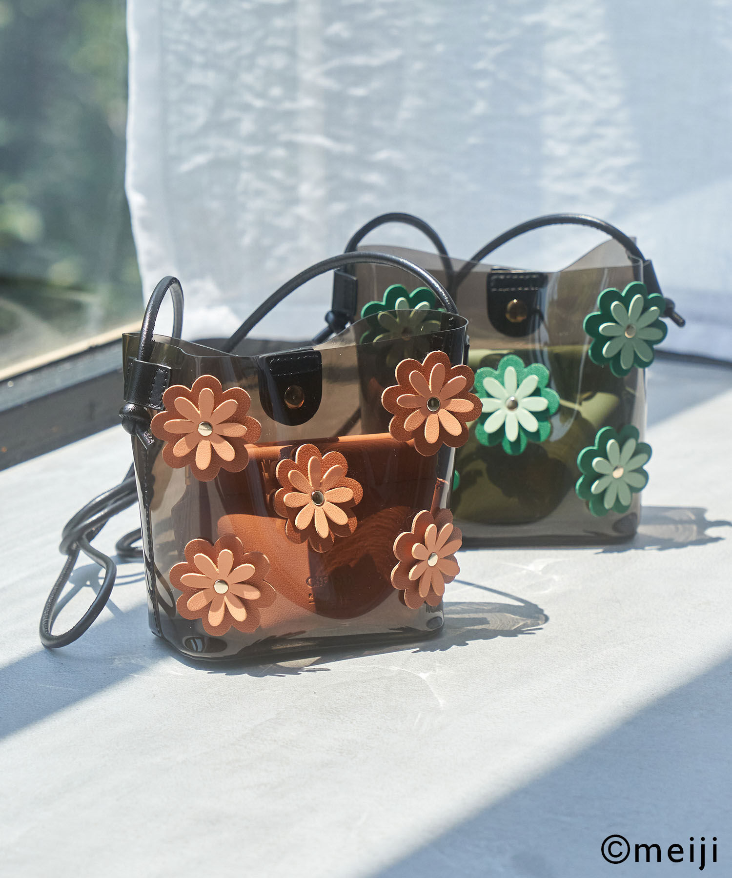 ROPE PICNIC PASSAGE「【CHELSEA&times;ROPE' PICNIC】ポーチ付きフラワークリアバッグ」|ショルダー・メッセンジャー|