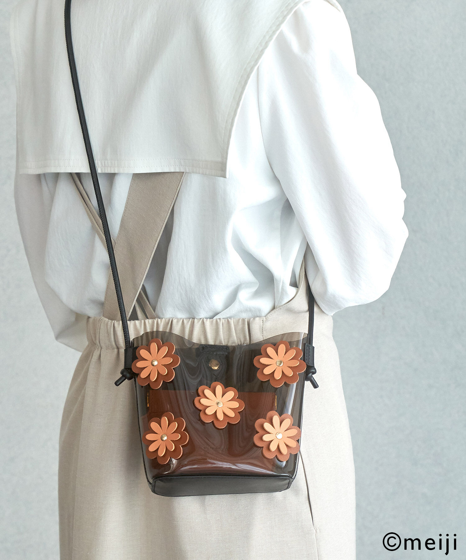 ROPE PICNIC PASSAGE「【CHELSEA&times;ROPE' PICNIC】ポーチ付きフラワークリアバッグ」|ショルダー・メッセンジャー|