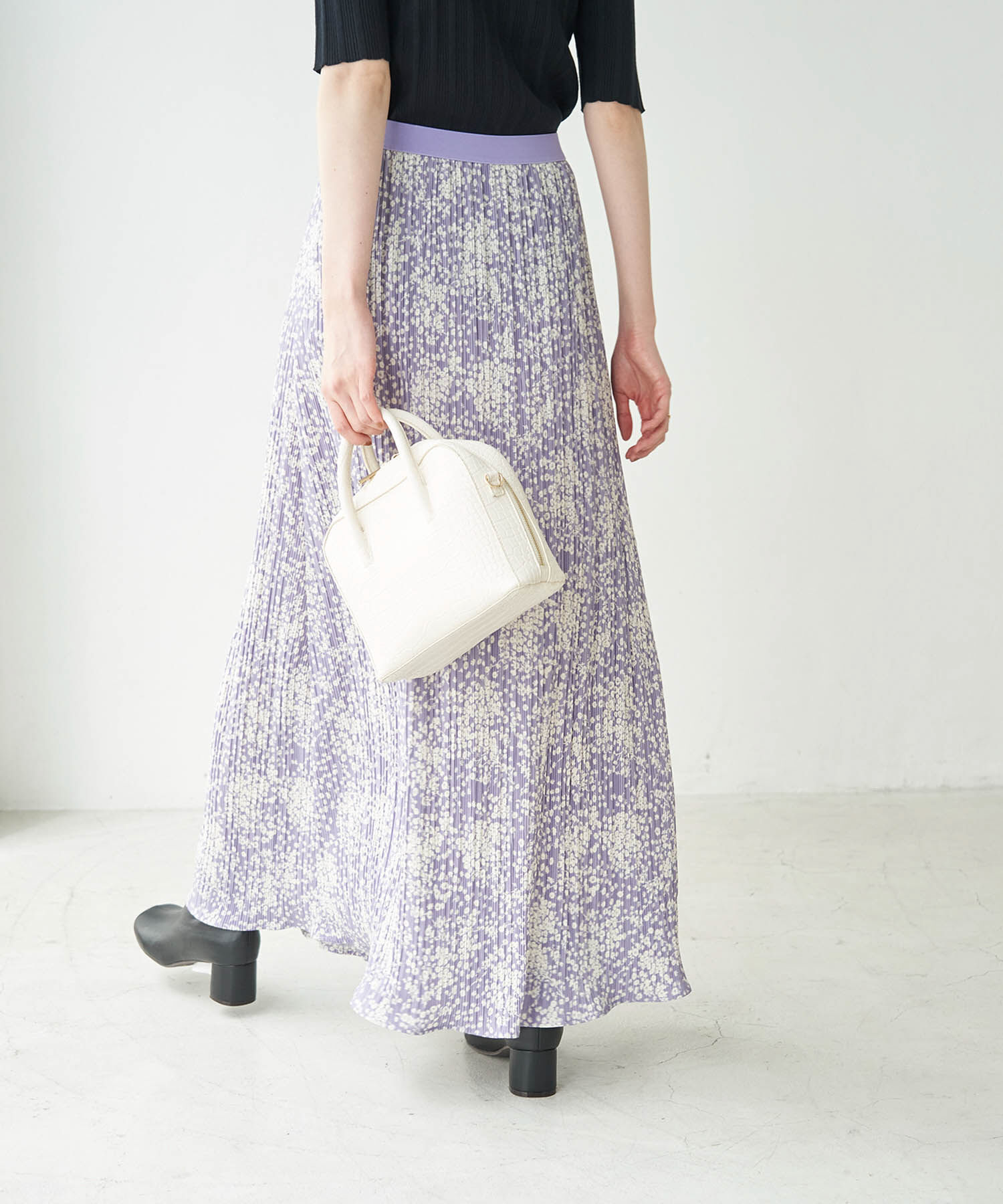 Rope&rsquo;Picnic「【WEB限定】小花柄プリーツスカート」|スカート|