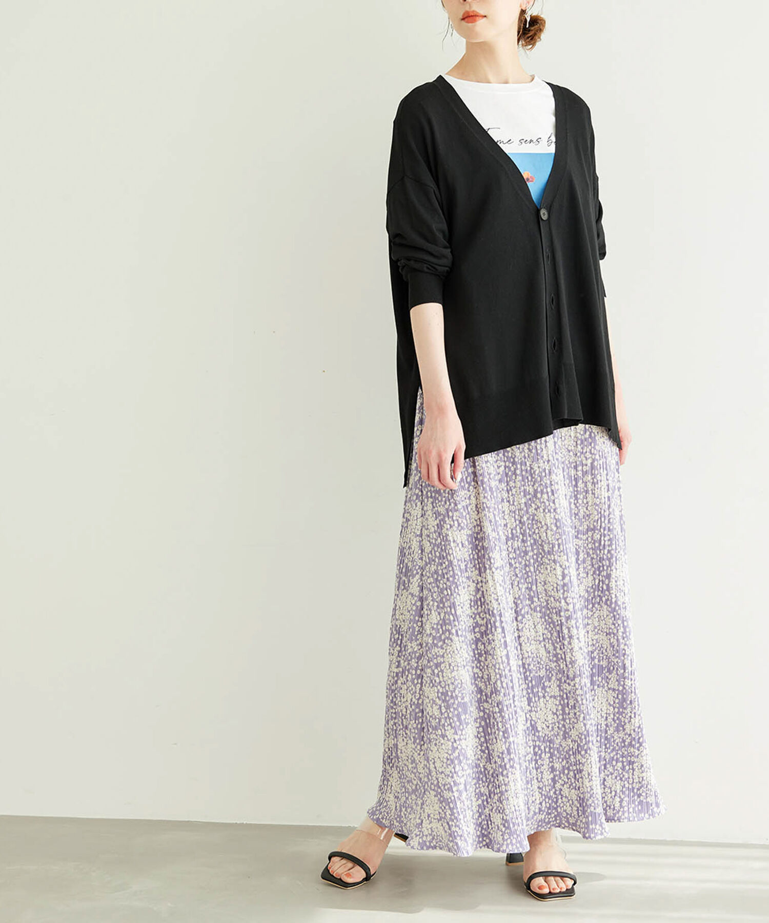 Rope&rsquo;Picnic「【WEB限定】小花柄プリーツスカート」|スカート|