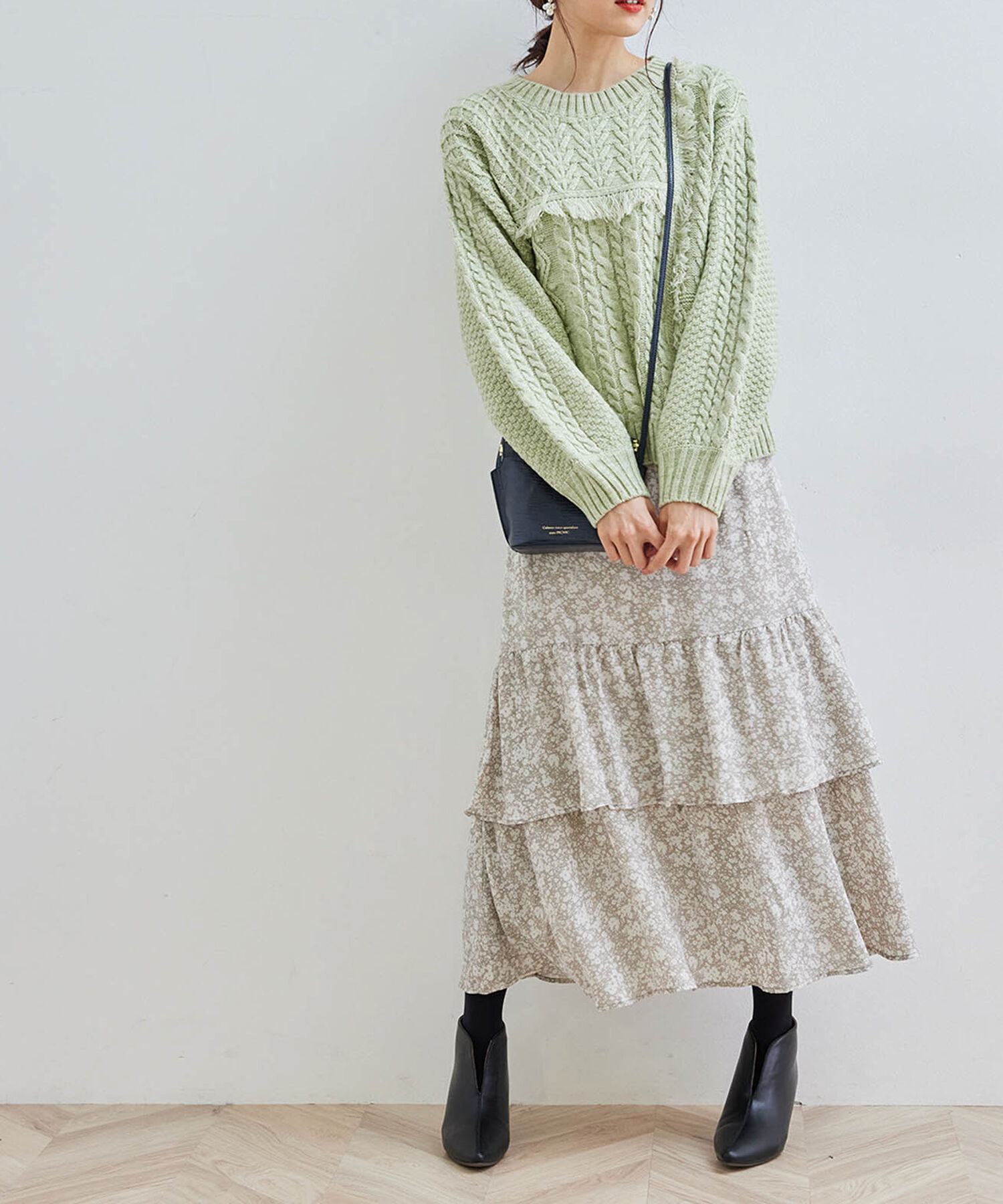 Rope&rsquo;Picnic「小花柄フリルスカート」|スカート|