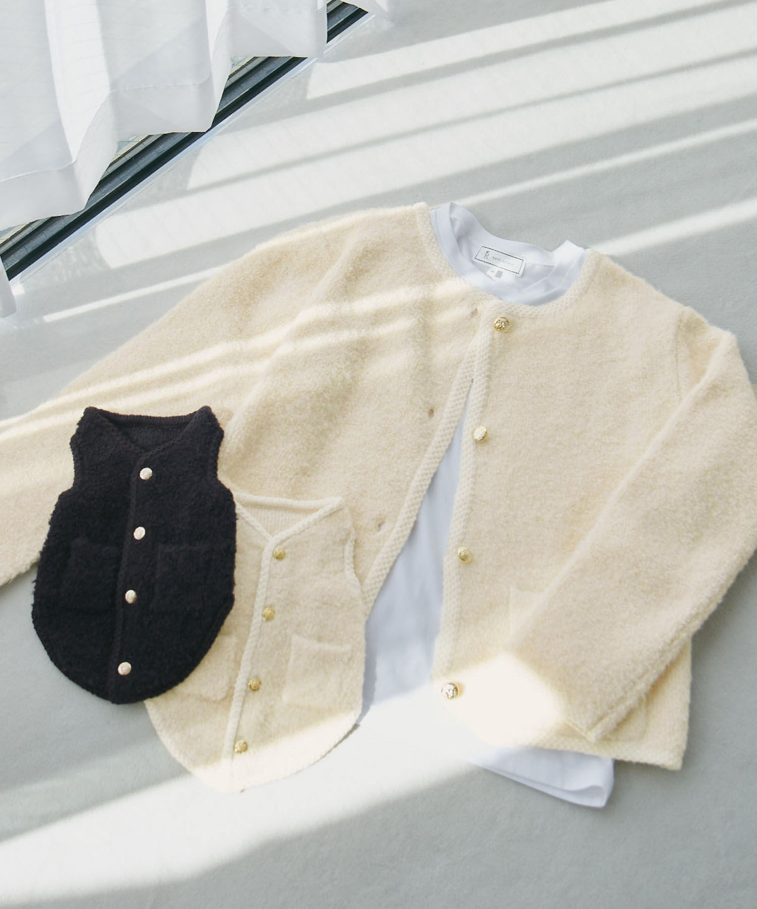 ROPE PICNIC PASSAGE「【DOG】ループ編みゴールドボタンニットベスト/リンクコーデ」|その他|