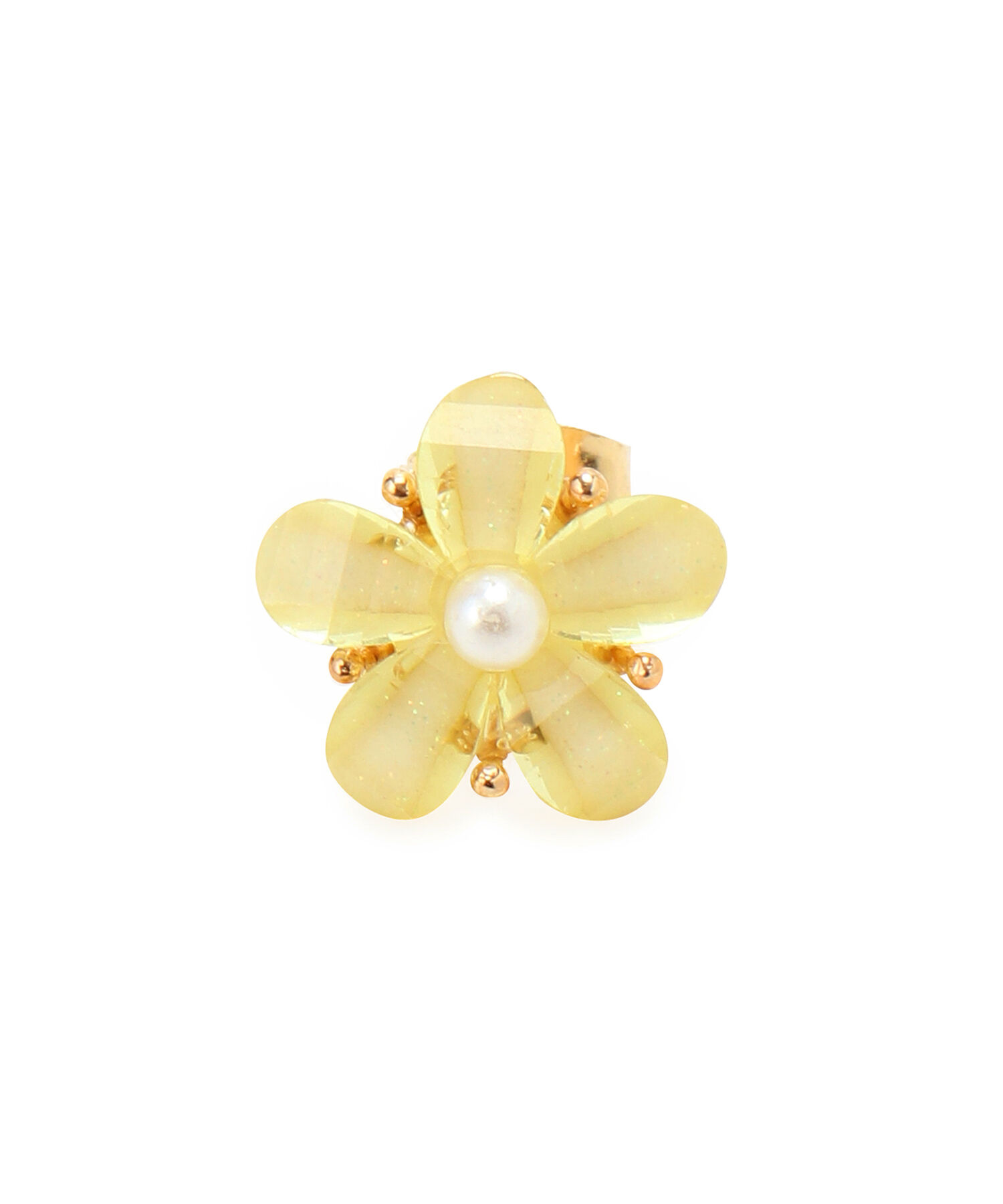 ROPE PICNIC PASSAGE「カットガラスカラーフラワーピアス」|ピアス|