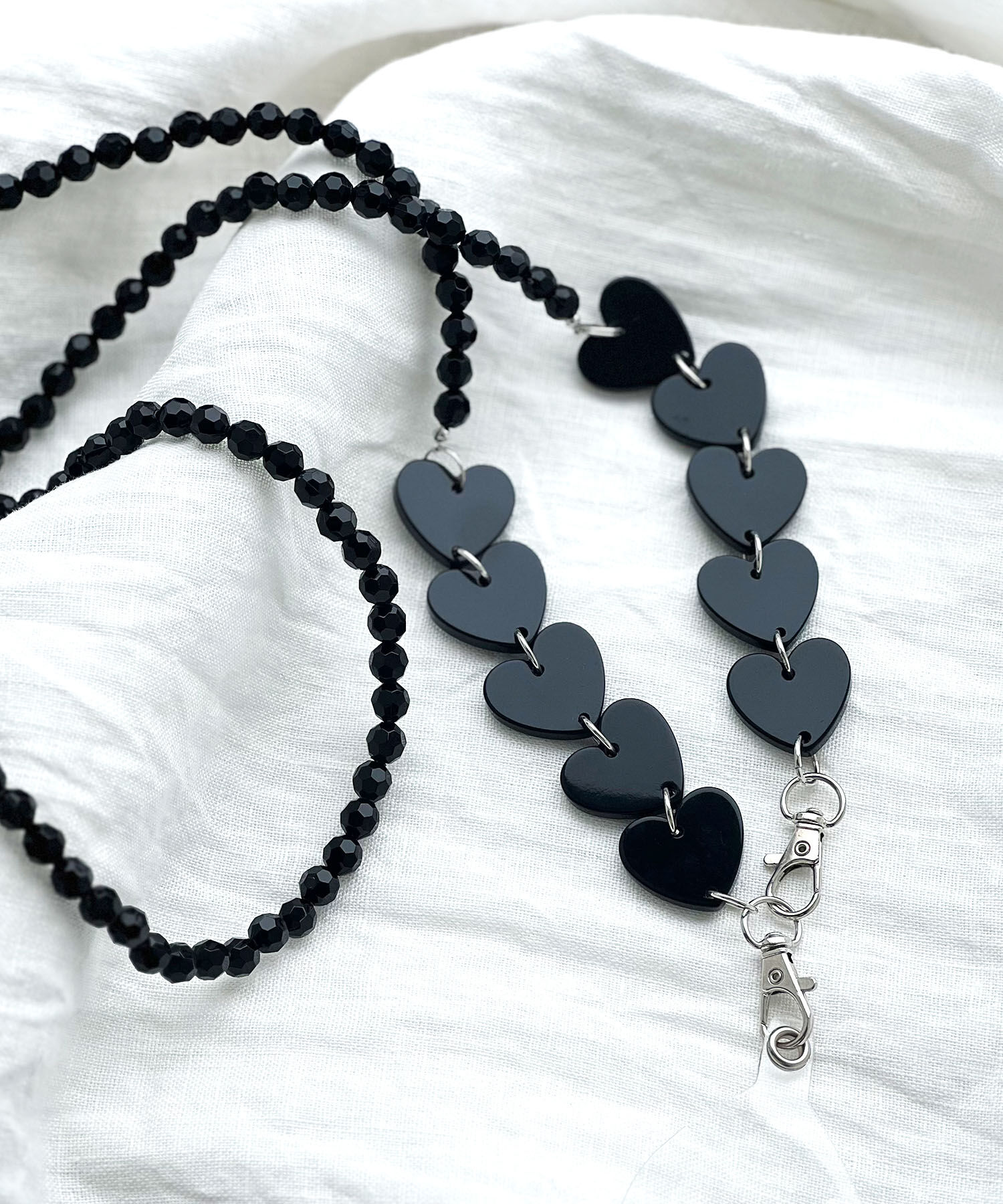 ROPE PICNIC PASSAGE「ハートバラエティスマホマルチショルダーストラップ」|その他|ブラック(01)