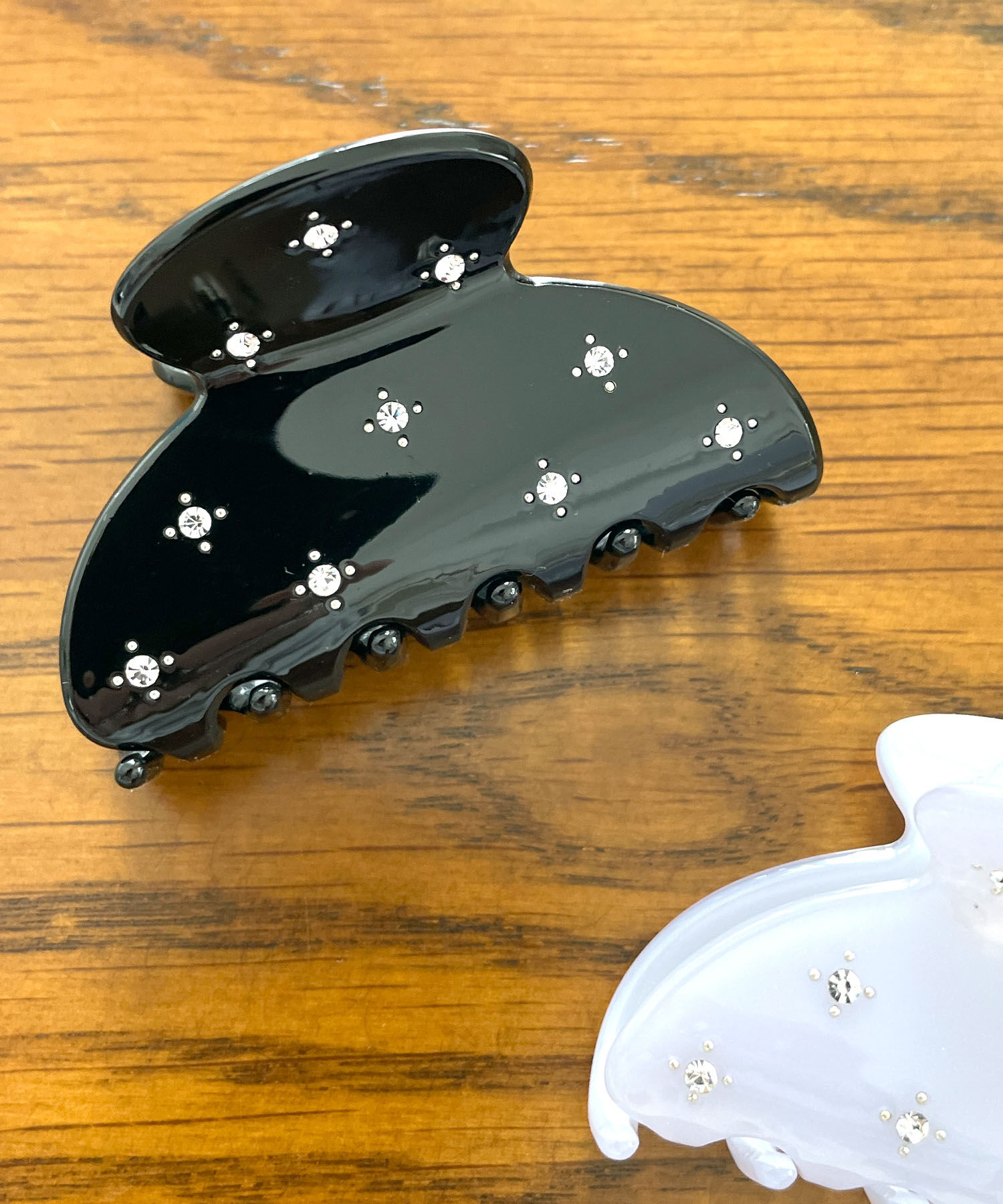 ROPE PICNIC PASSAGE「プチビジューフラワーヘアバンス」|その他|ブラック(01)