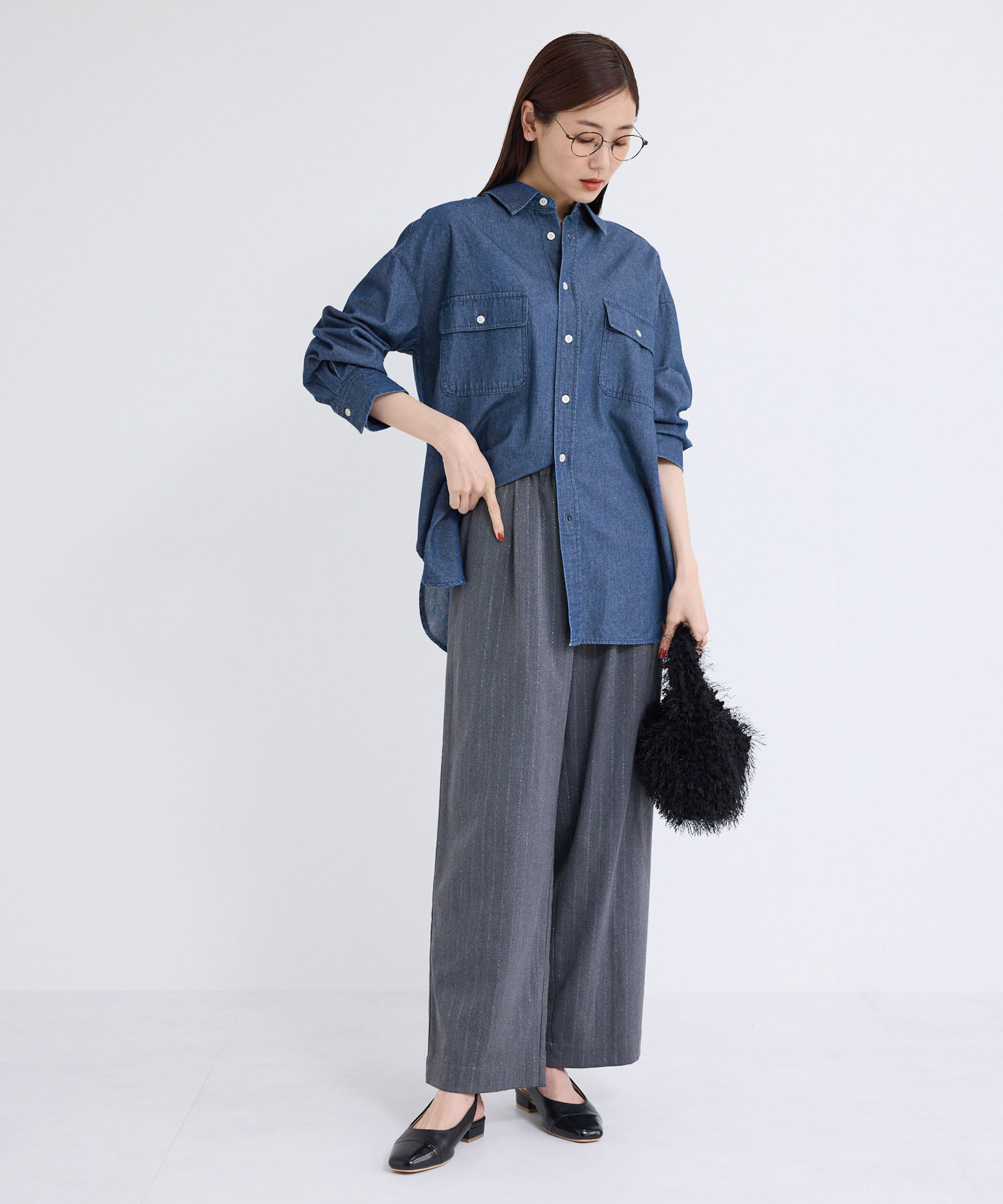 Rope&rsquo;Picnic「デニムシャツ」|シャツ・ブラウス|