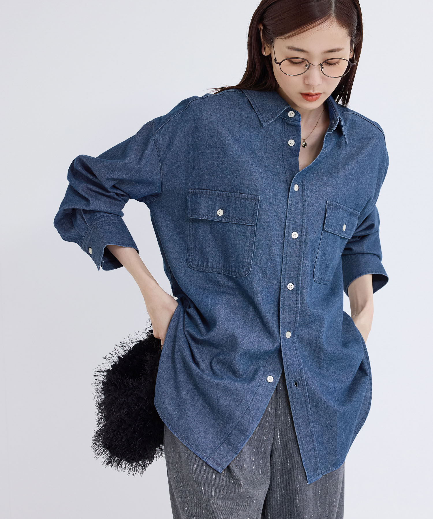 Rope&rsquo;Picnic「デニムシャツ」|シャツ・ブラウス|