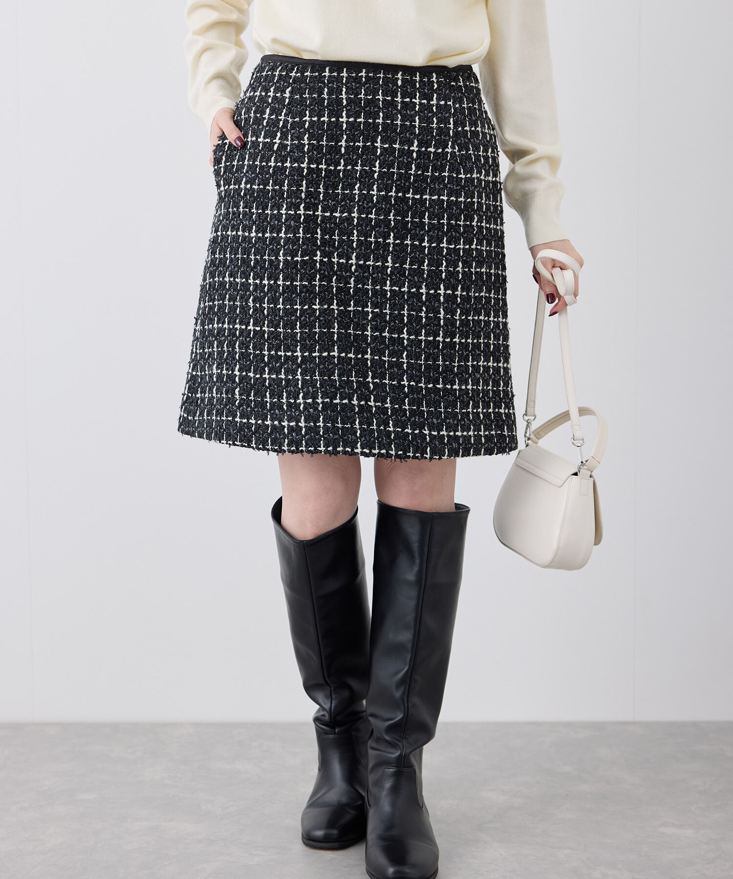 Rope&rsquo;Picnic「ツイードチェックミニスカート/セットアップ対応・リンクコーデ」|スカート|