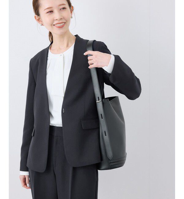 Rope&rsquo;Picnic「【360&deg;ウルトラストレッチ】UVカット・花粉ガード/ノーラペルジャケット/セットアップ対応」|ノーカラージャケット|