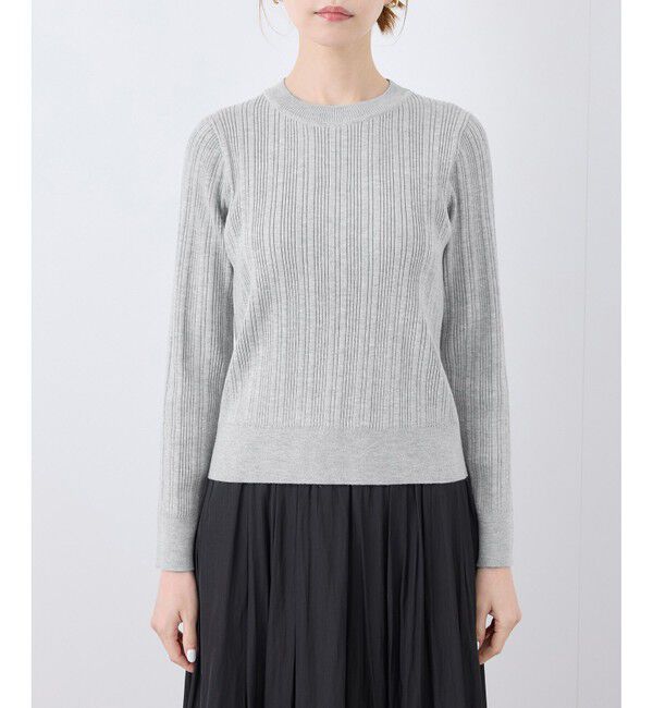 Rope&rsquo;Picnic「シルク混ワンポイントニットプルオーバー」|ニット・セーター|