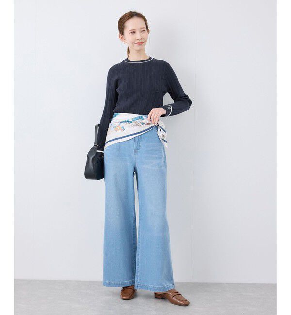 Rope&rsquo;Picnic「シルク混ワンポイントニットプルオーバー」|ニット・セーター|