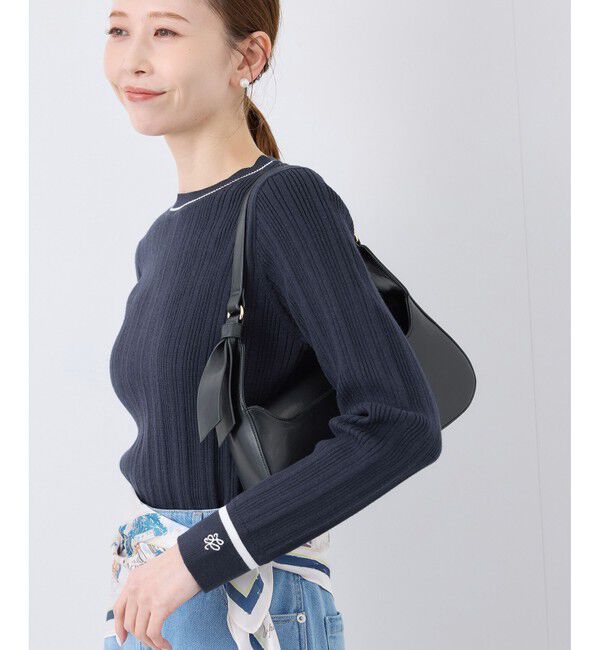 Rope&rsquo;Picnic「シルク混ワンポイントニットプルオーバー」|ニット・セーター|