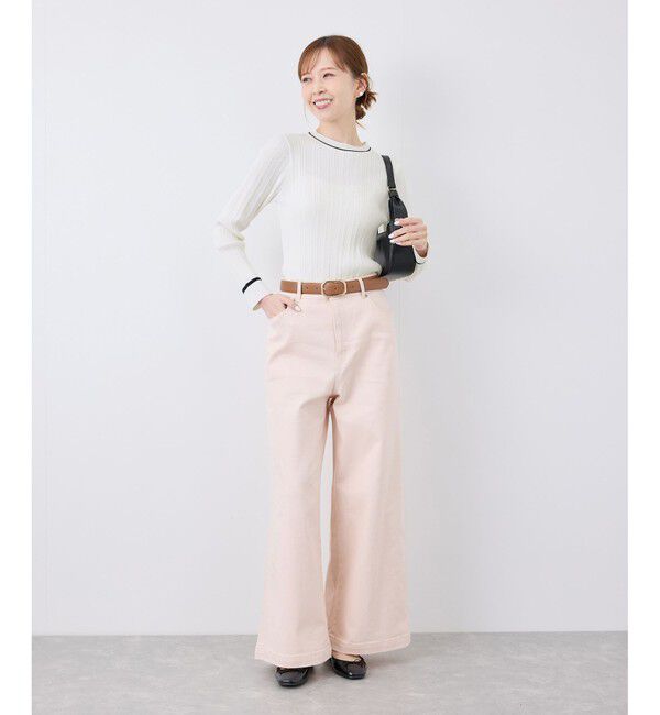 Rope&rsquo;Picnic「シルク混ワンポイントニットプルオーバー」|ニット・セーター|